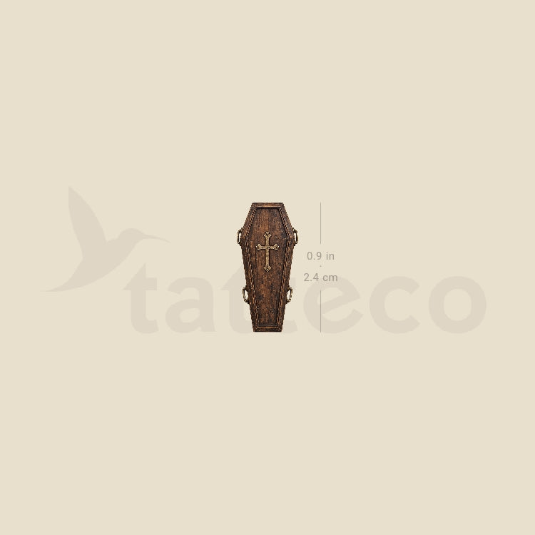 Coffin Temporary Tattoo - Set of 3