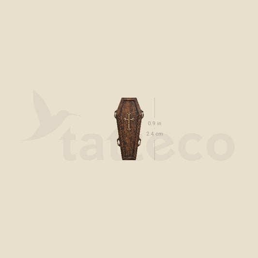 Coffin Temporary Tattoo - Set of 3