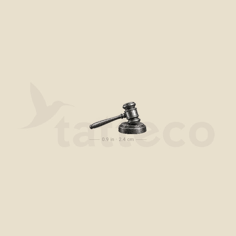 Gavel Temporary Tattoo - Set of 3
