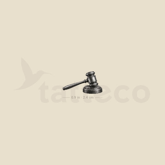 Gavel Temporary Tattoo - Set of 3