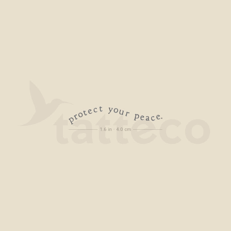 Protect Your Peace By Stefano Mazza Temporary Tattoo - Set of 3