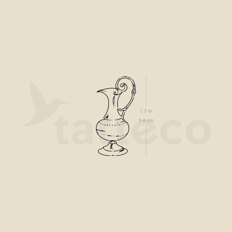Water Jug Temporary Tattoo by M3.Ink - Set of 3