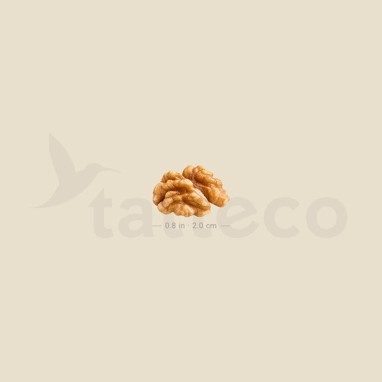 Walnut Kernel Temporary Tattoo - Set of 3