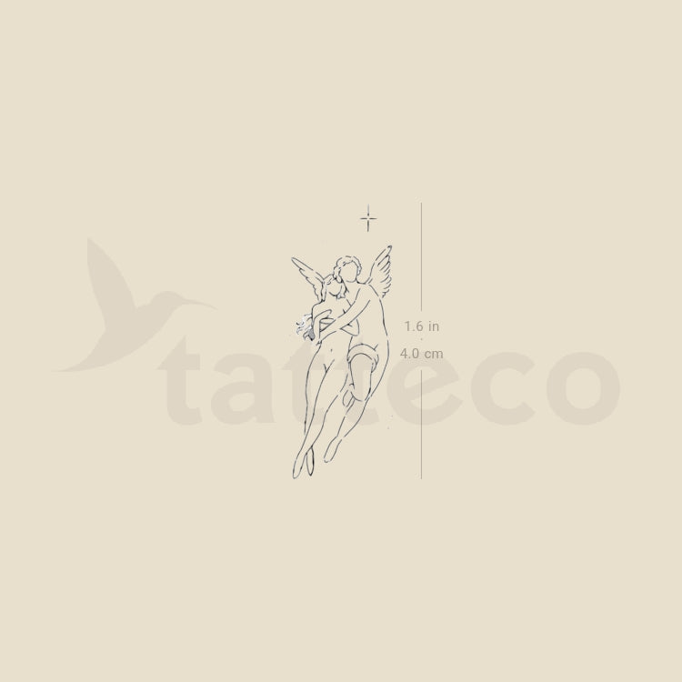 The Abduction Of Psyche By Stefano Mazza Temporary Tattoo - Set of 3