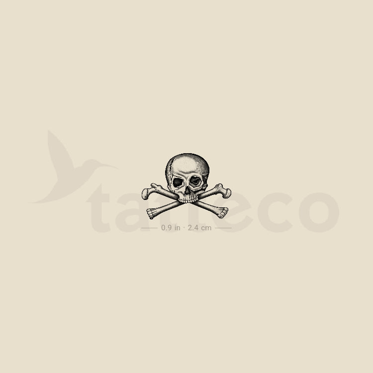 Skull & Bones Temporary Tattoo - Set of 3