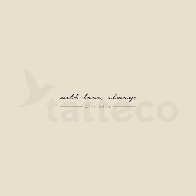 Tatuaje temporal "Con amor, siempre" - Juego de 3