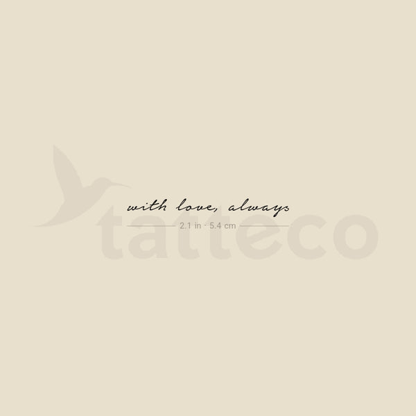 With Love, Always Temporary Tattoo - Set of 3