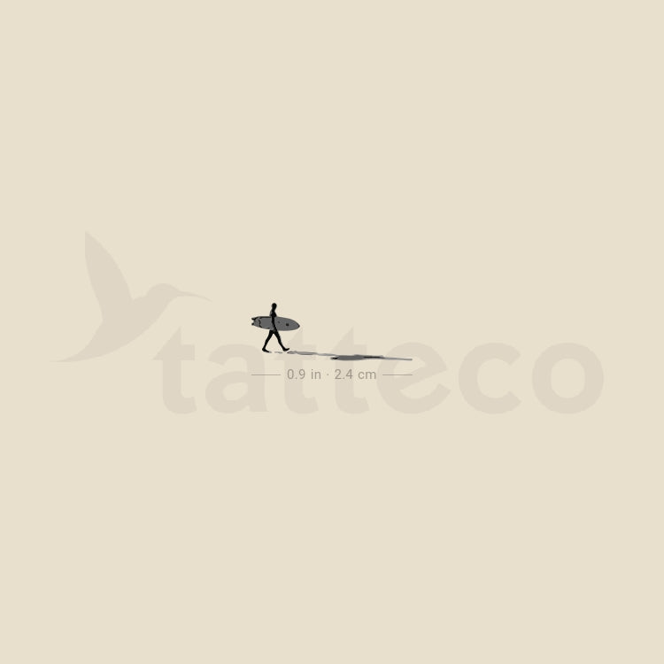 Tatuaje temporal de surfista pequeño - Juego de 3