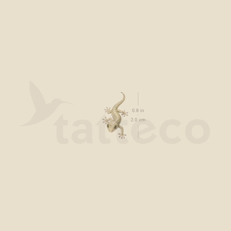 Watercolor Gecko Temporary Tattoo - Set of 3