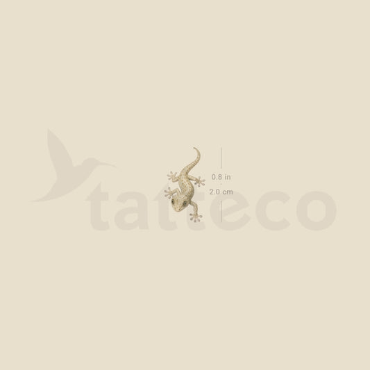 Watercolor Gecko Temporary Tattoo - Set of 3