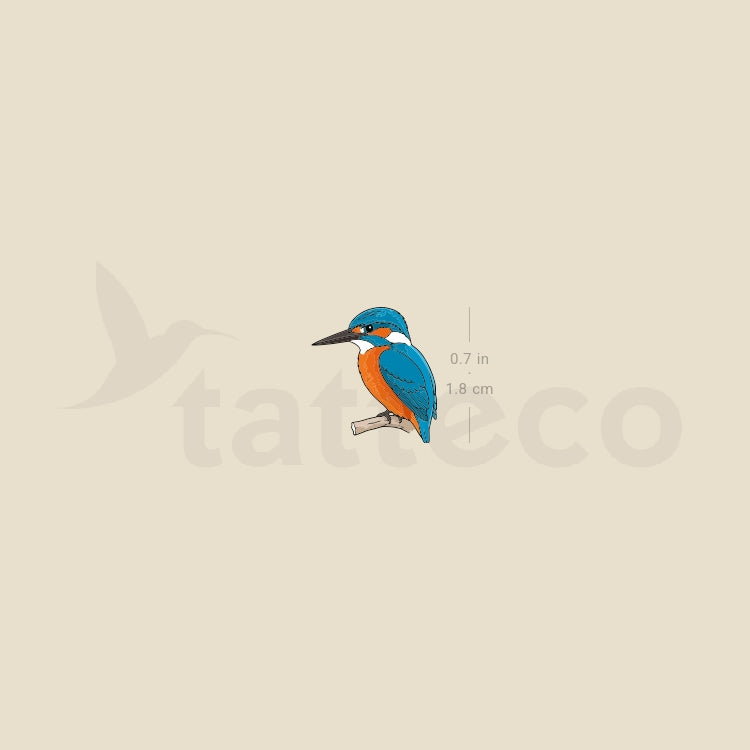 Little Kingfisher Temporary Tattoo - Set of 3