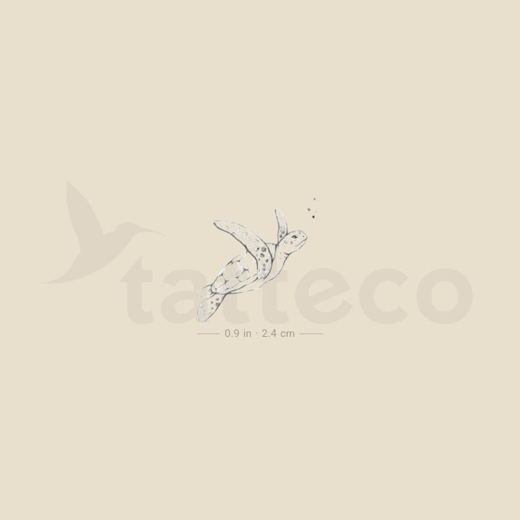 Turtle By Stefano Mazza Temporary Tattoo - Set of 3