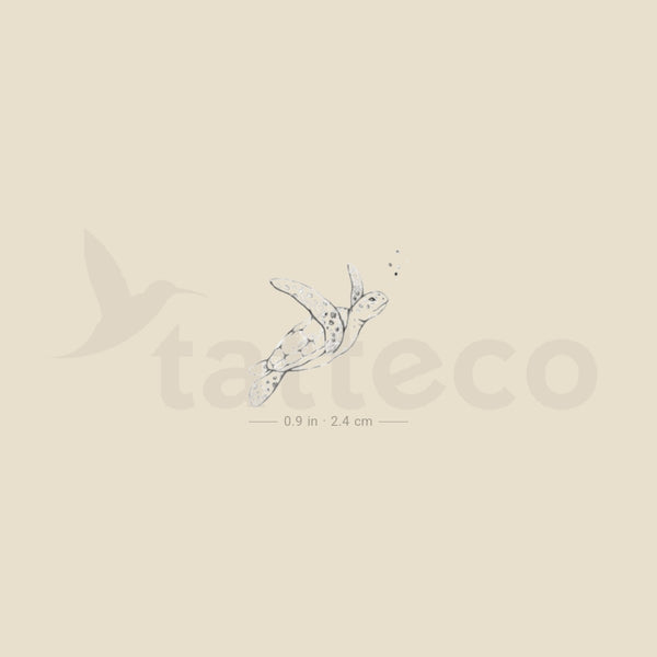 Turtle By Stefano Mazza Temporary Tattoo - Set of 3