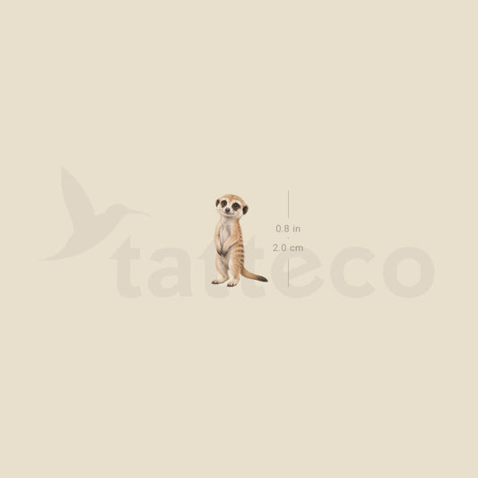 Baby Meerkat Temporary Tattoo - Set of 3