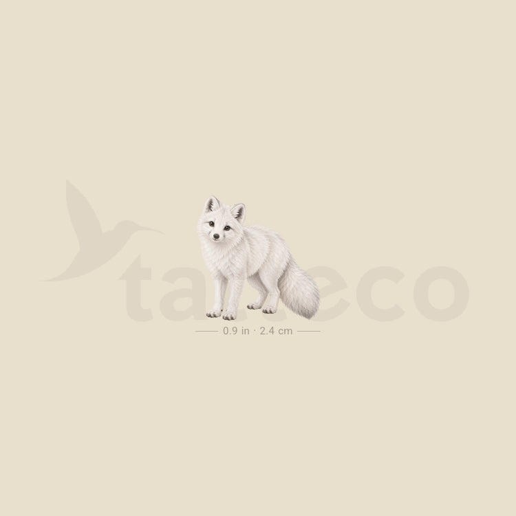 Arctic Fox Temporary Tattoo - Set of 3