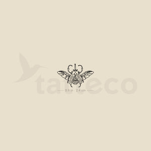 Flying Hercules Beetle Temporary Tattoo - Set of 3