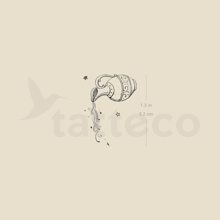 Water Jug By Stefano Mazza Temporary Tattoo - Set of 3