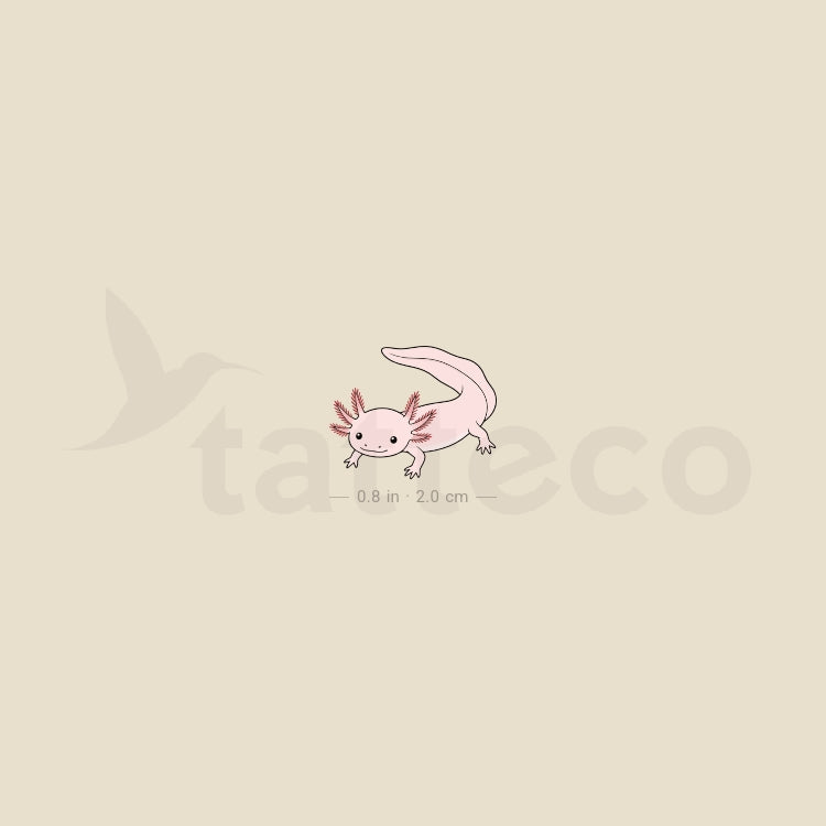 Axolotl Temporary Tattoo - Set of 3