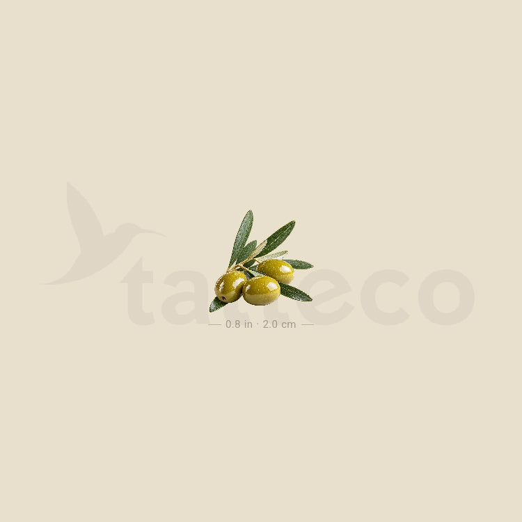 Olive Temporary Tattoo - Set of 3