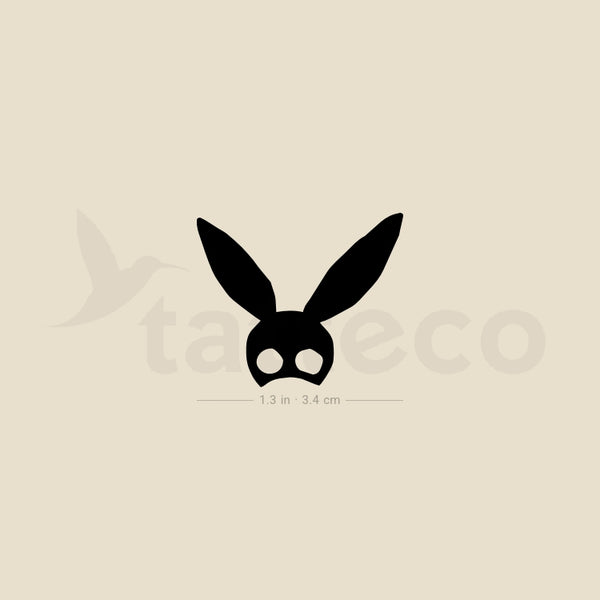 Bunny Mask Temporary Tattoo - Set of 3