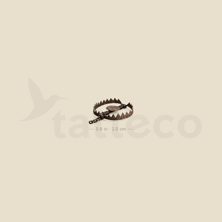 Bear Trap Temporary Tattoo - Set of 3