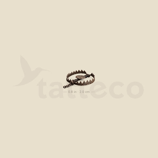 Bear Trap Temporary Tattoo - Set of 3