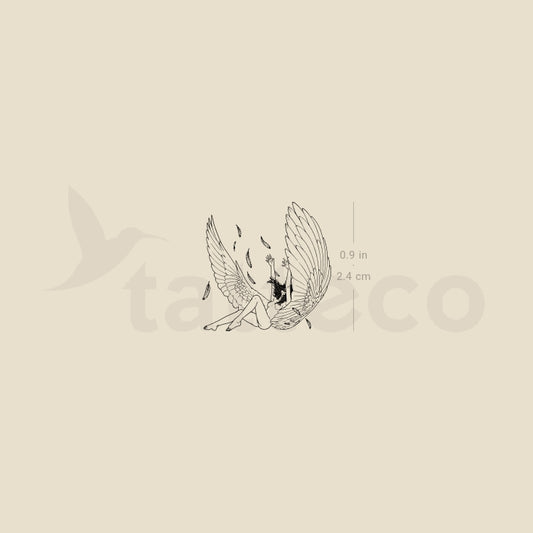 Fallen Angel Temporary Tattoo - Set of 3