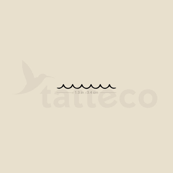 Minimalist Waves Temporary Tattoo - Set of 3