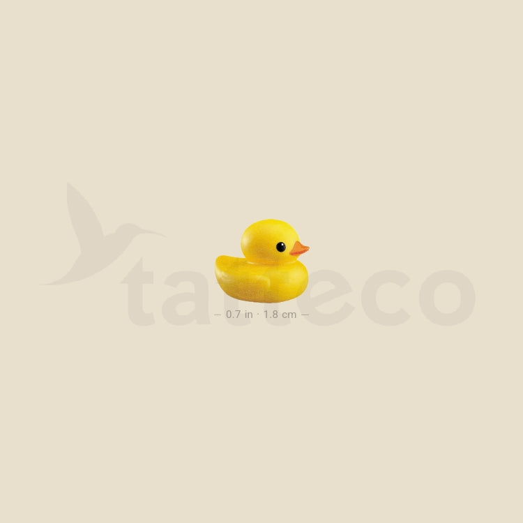 Realistic Rubber Duck Temporary Tattoo - Set of 3