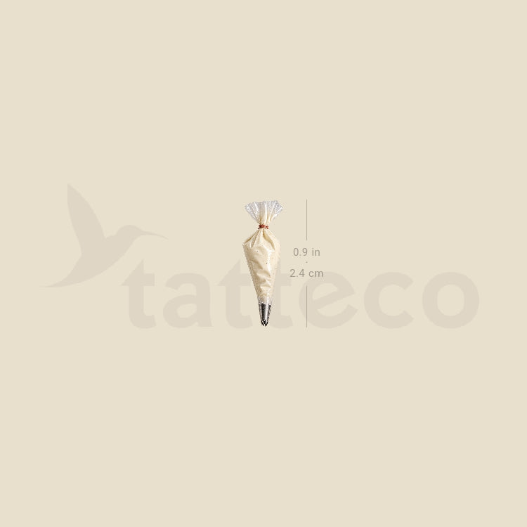 Realistic Piping Bag Temporary Tattoo - Set of 3