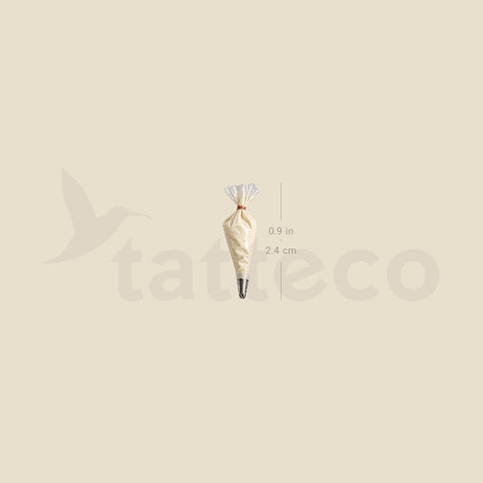 Realistic Piping Bag Temporary Tattoo - Set of 3