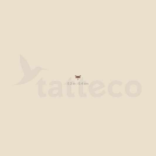 Brown Dragonfly Freckle Temporary Tattoo - Set of 3