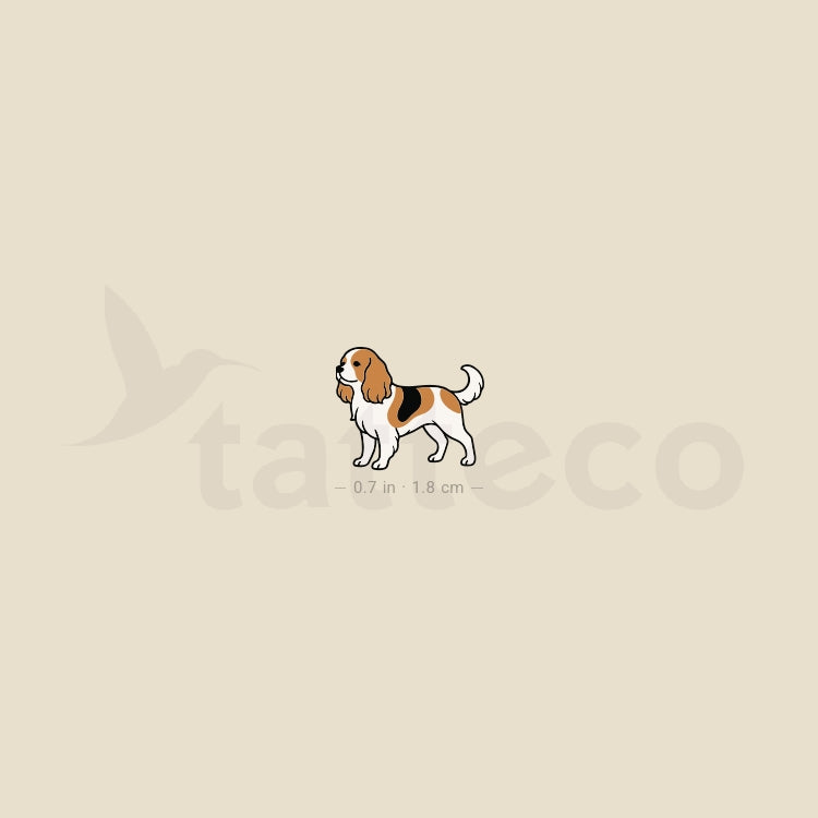 Cavalier King Charles Spaniel Temporary Tattoo - Set of 3