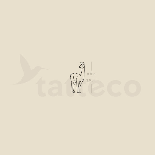 Small Vicuña Temporary Tattoo - Set of 3