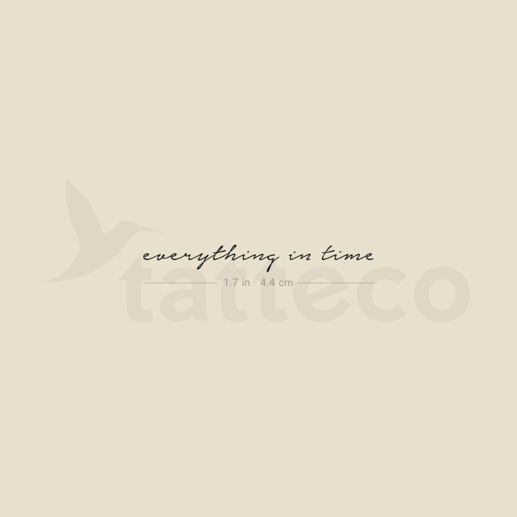 Tatuaje temporal "Todo en el tiempo" - Juego de 3