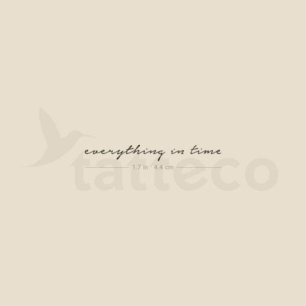 Everything In Time Temporary Tattoo - Set of 3