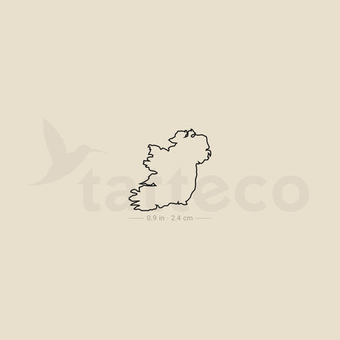Map Of Ireland Temporary Tattoo - Set of 3