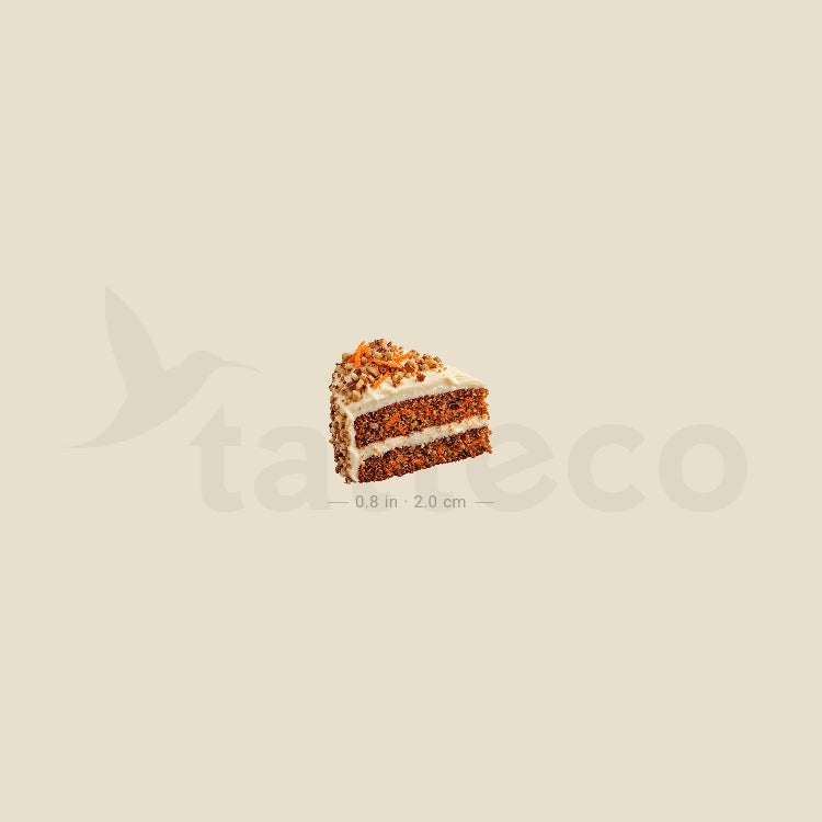 Carrot Cake Temporary Tattoo - Set of 3
