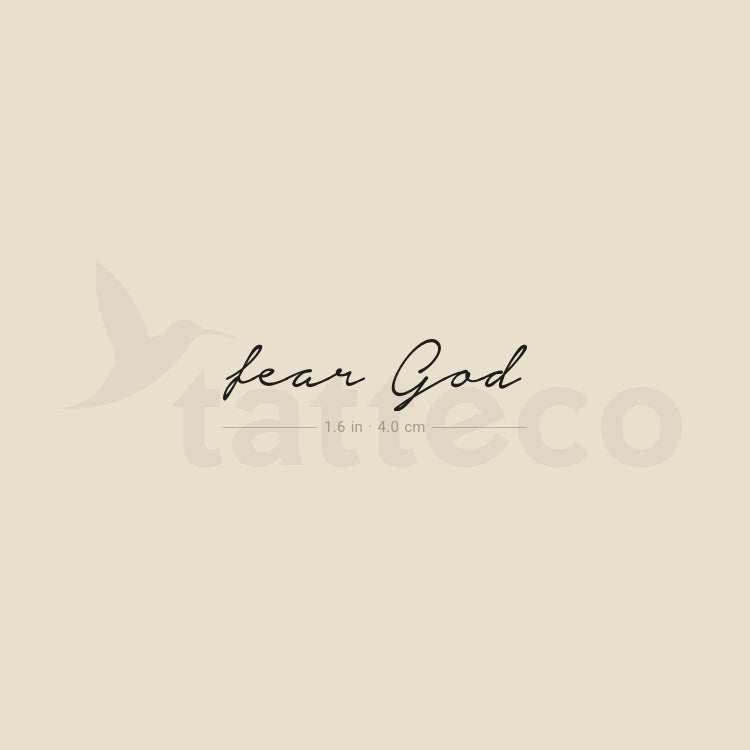 Tatuaje temporal "Teme a Dios" - Juego de 3