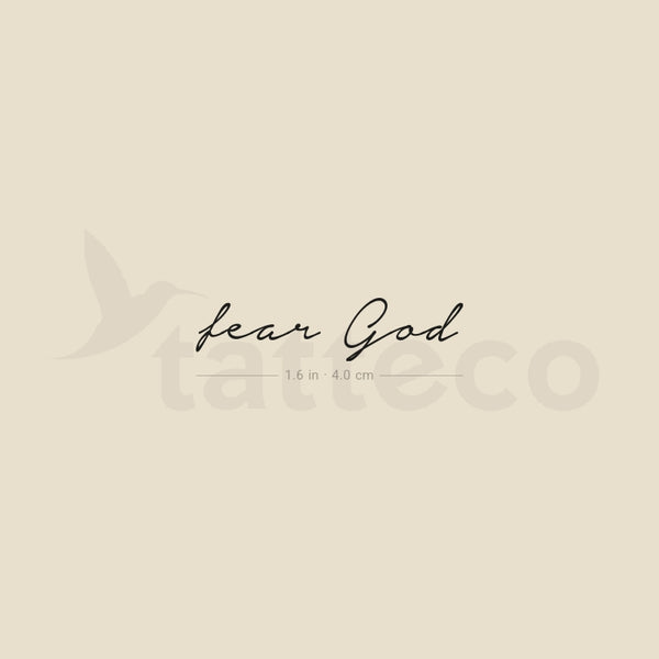 Fear God Temporary Tattoo - Set of 3
