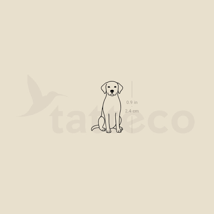 Golden Retriever Temporary Tattoo - Set of 3