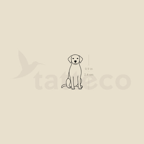 Golden Retriever Temporary Tattoo - Set of 3