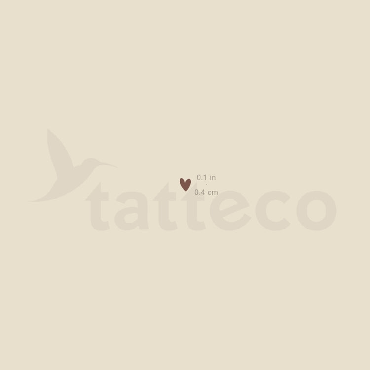 Brown Hand-Drawn Heart Freckle Temporary Tattoo - Set of 3
