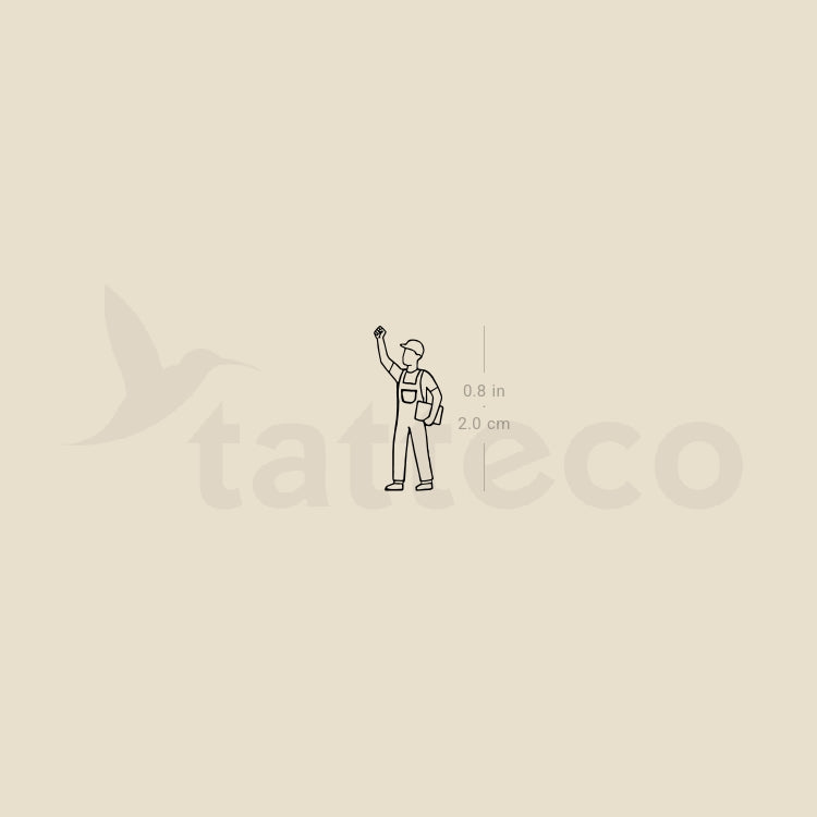 Working Class Worker Temporary Tattoo - Set of 3