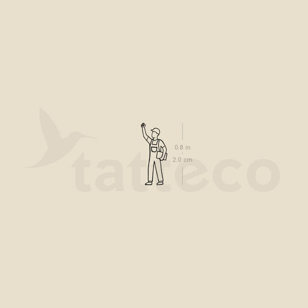 Working Class Worker Temporary Tattoo - Set of 3