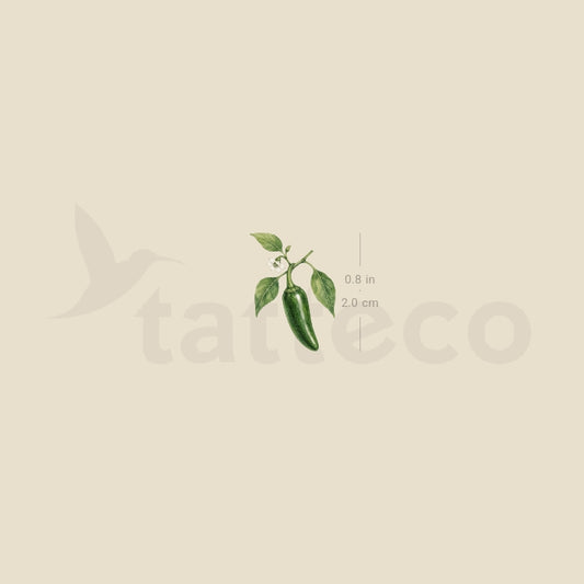Jalapeño Temporary Tattoo - Set of 3