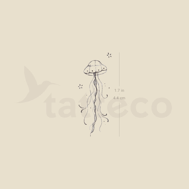 Jellyfish By Stefano Mazza Temporary Tattoo - Set of 3