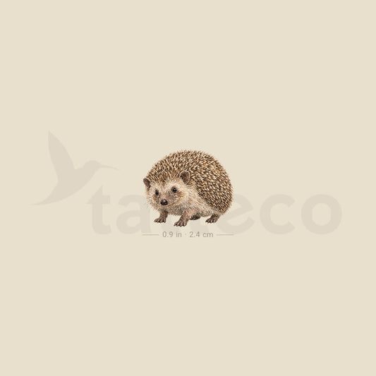 Watercolor Hedgehog Temporary Tattoo - Set of 3