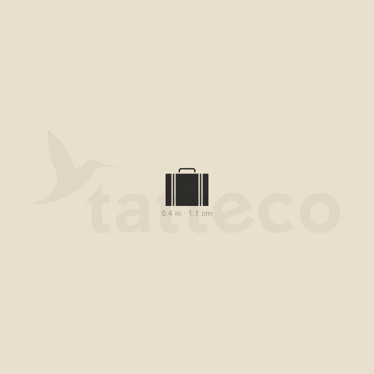 Suitcase Temporary Tattoo - Set of 3