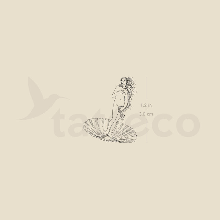 Venus Botticelli Temporary Tattoo - Set of 3